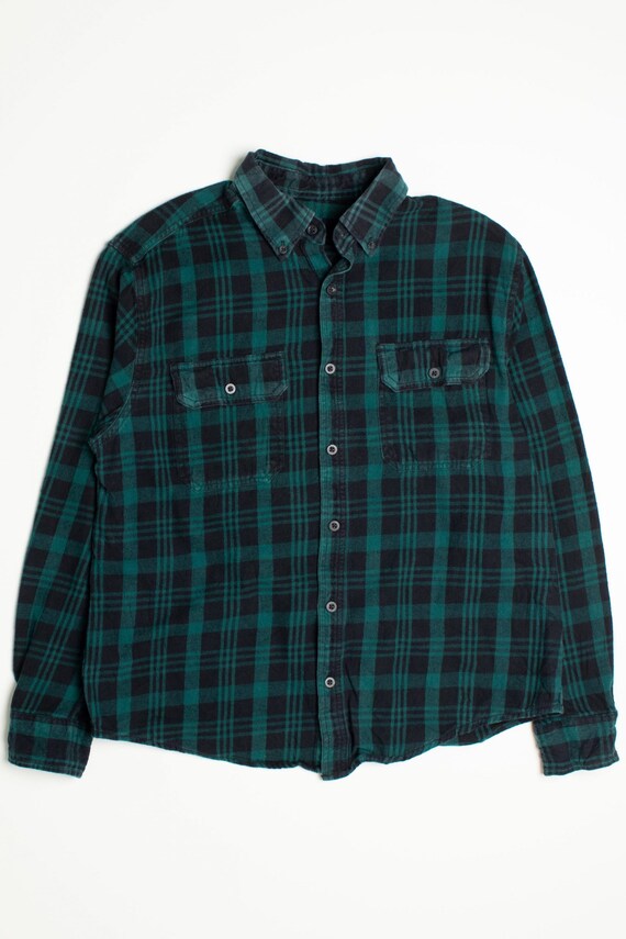 Green Faded Glory Flannel Shirt - Etsy
