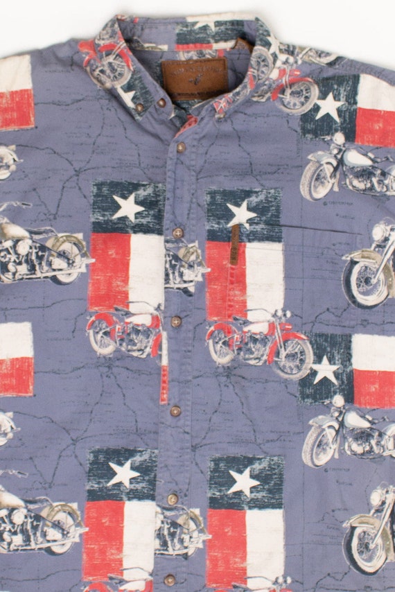 Vintage Texas Motorcycles Button Up Shirt