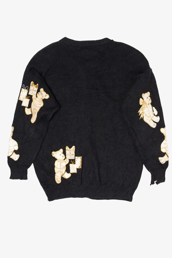 Vintage Black P'Galli Teddy Bears Cardigan (1990s) View 2