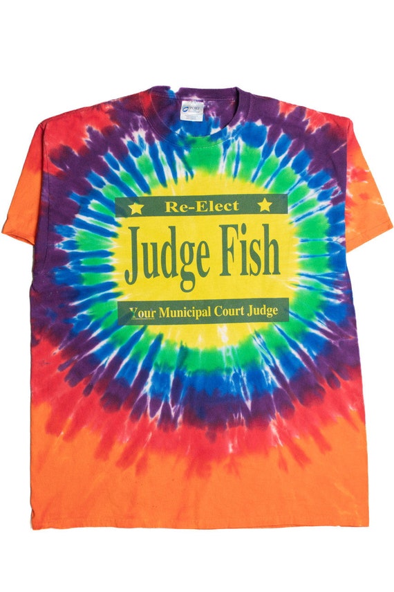 Judge Fish Tie-Dye T-Shirt 8568 - image 1