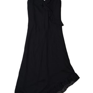 Vintage Flowy Asymmetrical City Triangles Maxi Dress