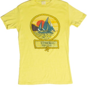 Vintage St. Thomas Virgin Islands Yellow T-shirt - Etsy