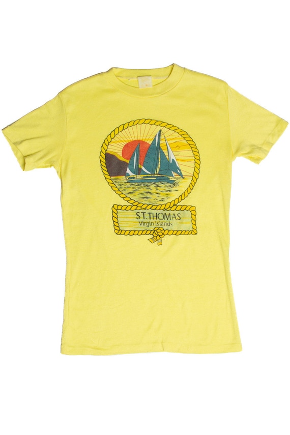 Vintage St. Thomas Virgin Islands Yellow T-Shirt