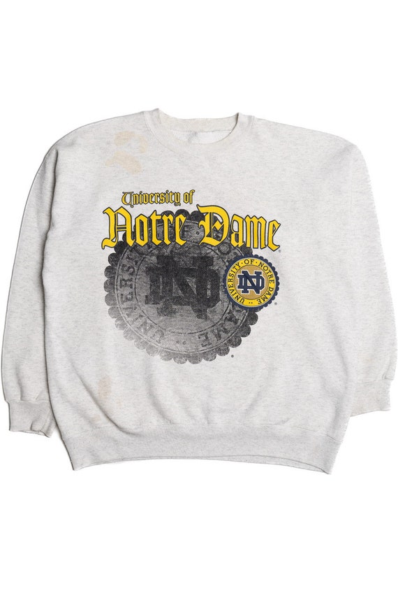 Vintage "University Of Notre Dame" Sweatshirt 106… - image 1
