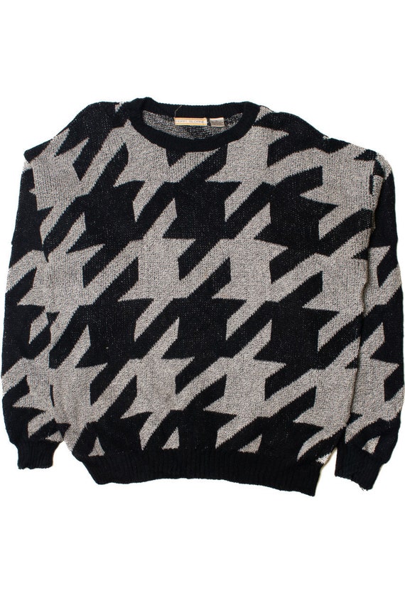Vintage Houndstooth Adam Sloane 80s Sweater