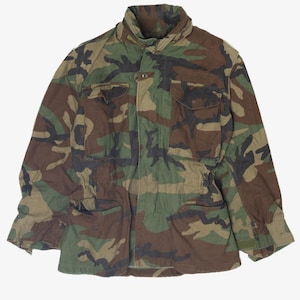 Vintage 1990s US Military Camo Anorak Pullover / Woodland