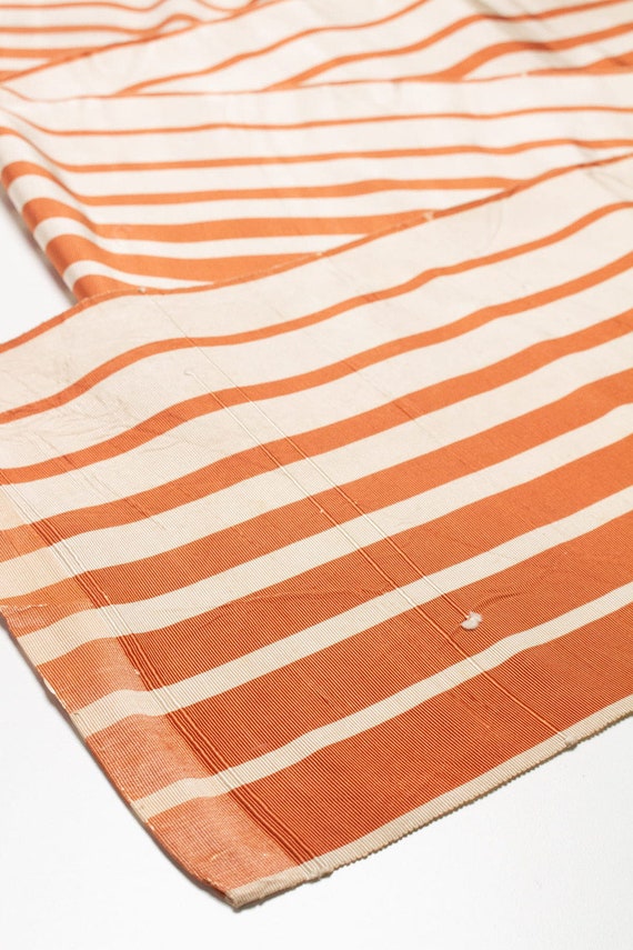 Vintage Orange Striped Heko Obi 152 - image 4