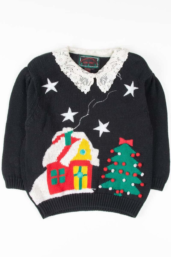 Black Ugly Christmas Pullover 53860 - image 2