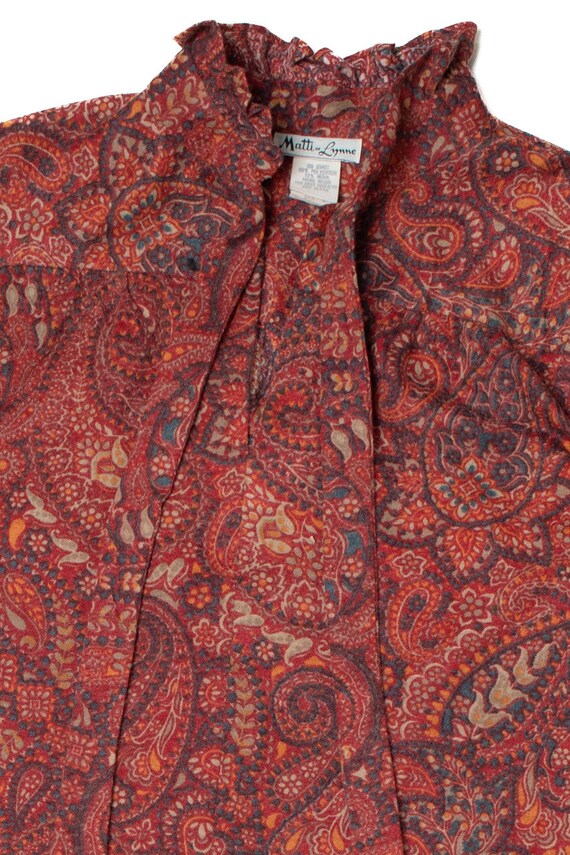 Vintage Paisley Neck Tie Mock Neck Matti Dress - image 2