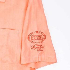 Deadstock Peachy Pink Knit Silk Hawaiian 1