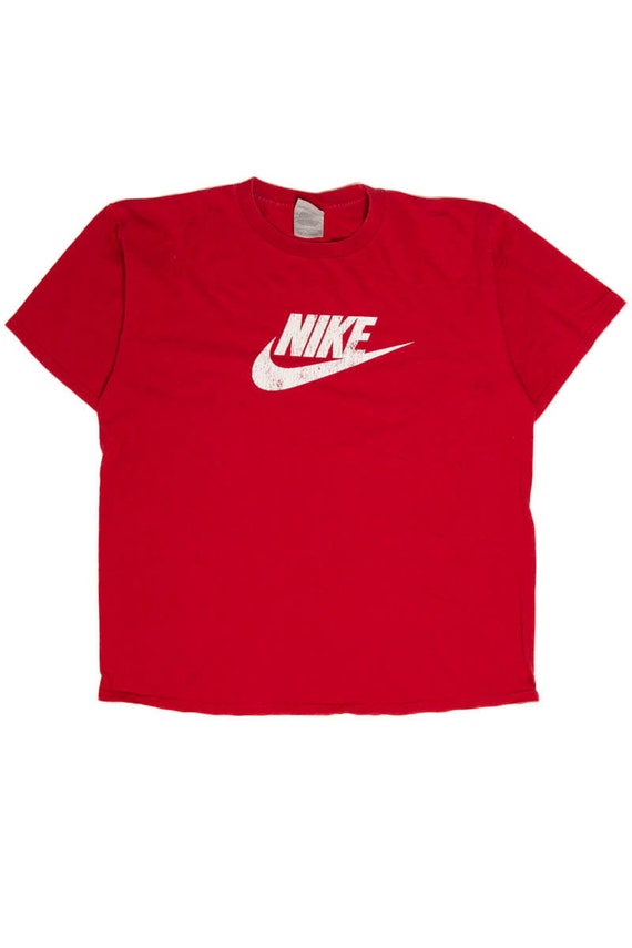Red Nike Logo T-Shirt