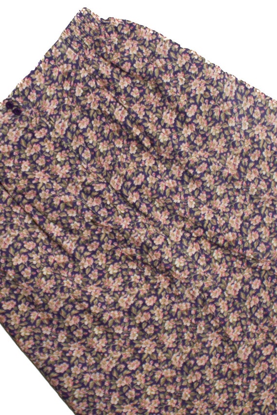 Vintage Floral Midi Skirt (1990s) 642 - image 2