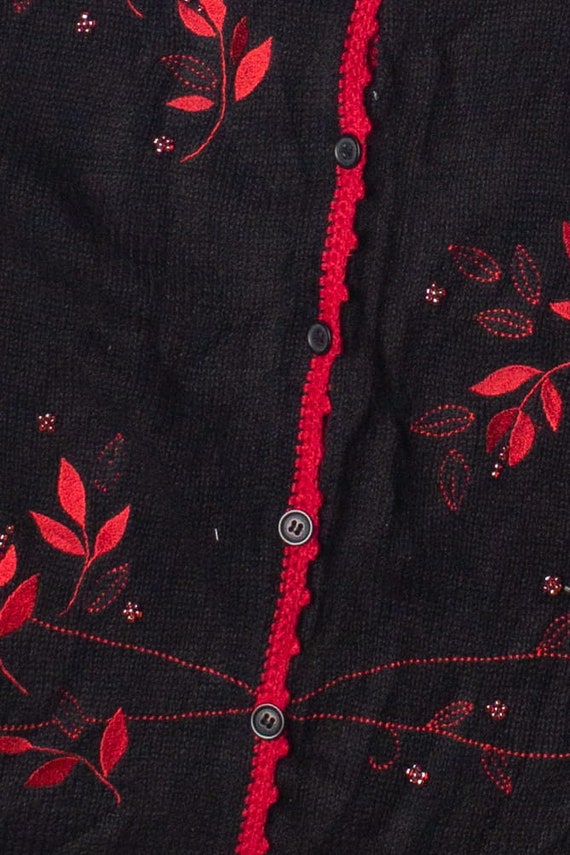 Cardigan Christopher & Banks Rose à Motif Floral Brodé Main - Ouverture Devant Avec Nœud - Taille M Occasion