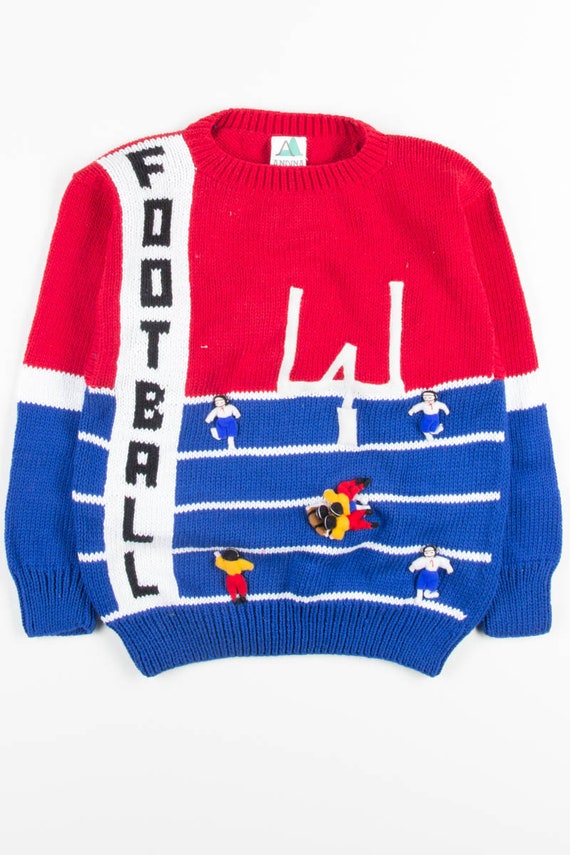 Vintage Football Player Sweater