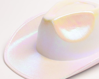 White Iridescent Cowboy Hat