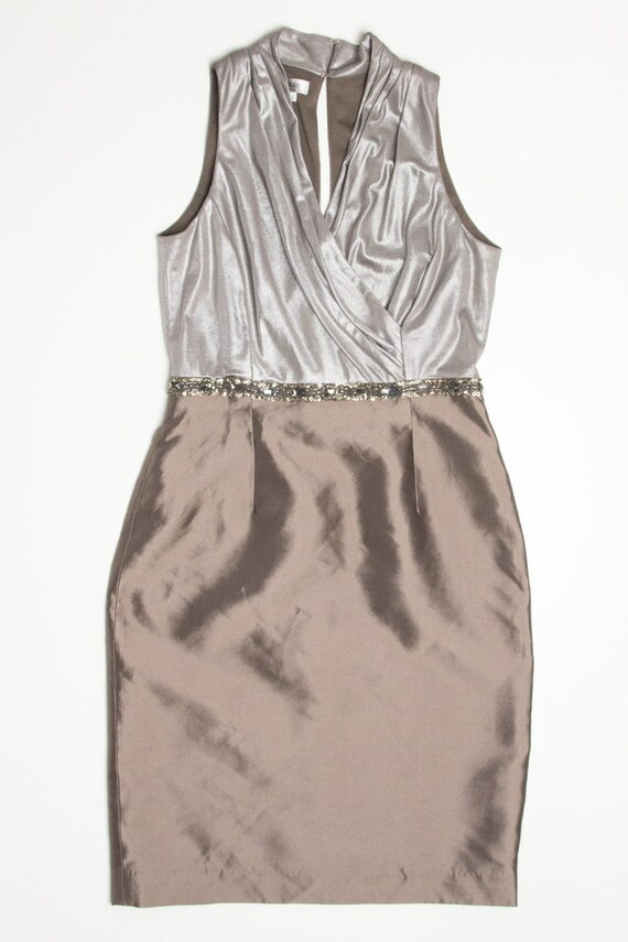 kay unger silver dress Beaded Silver Shimmer Kay Unger Party Dress (sz. 6)