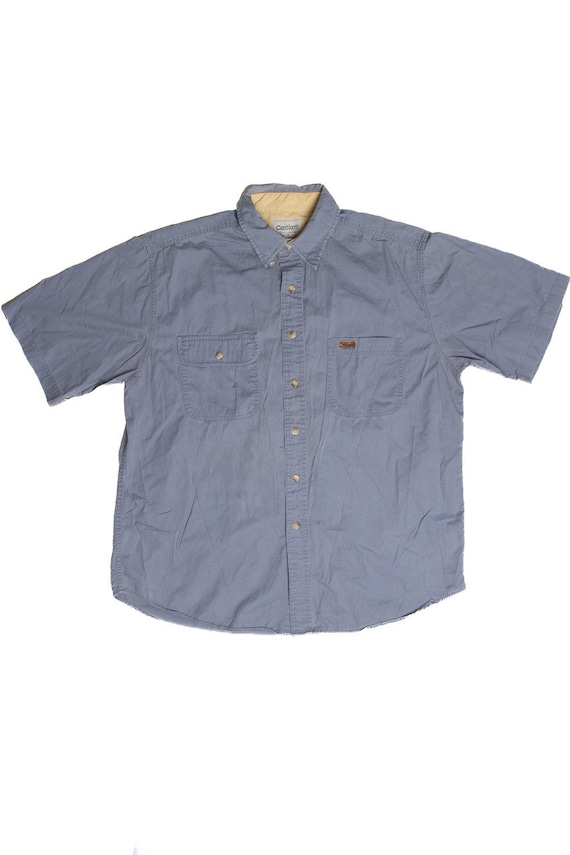 Vintage Blue Carhartt Button Up Shirt