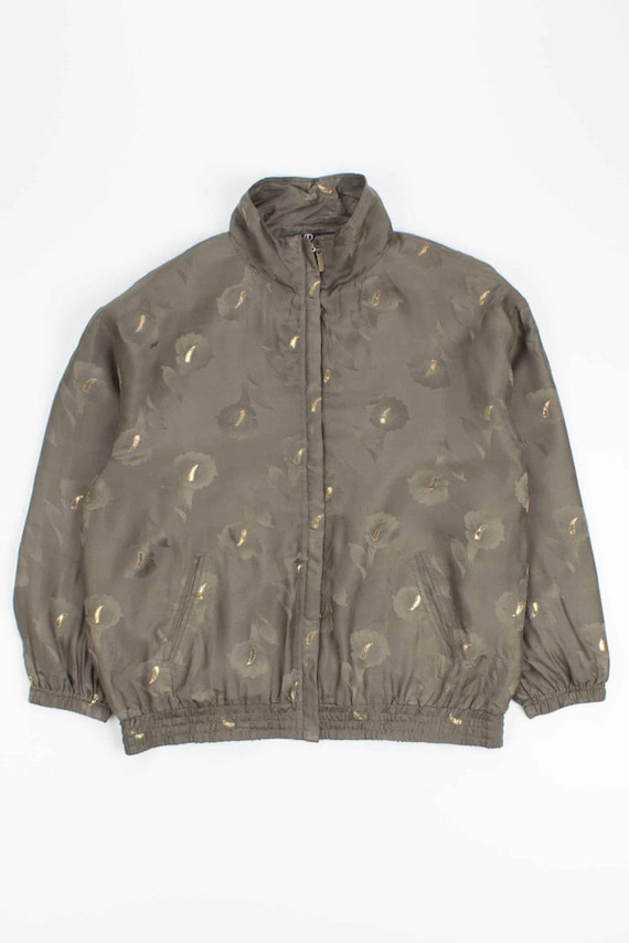 Metallic Silk Floral 90s Jacket 18067 - Etsy