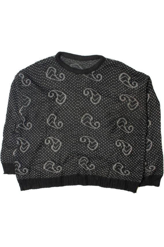 Vintage Paisley Polka Dot 80s Sweater - image 1