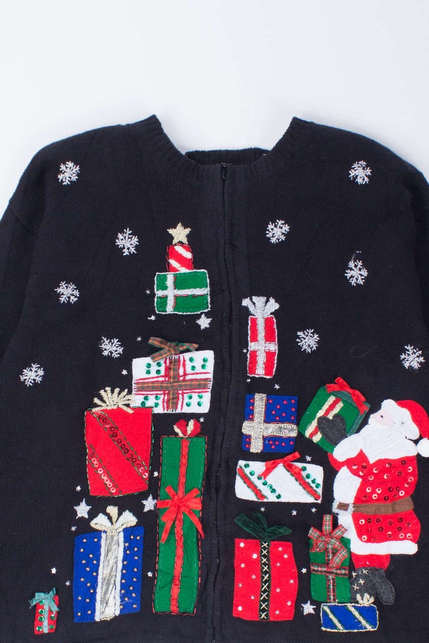 Black Ugly Christmas Cardigan 54355