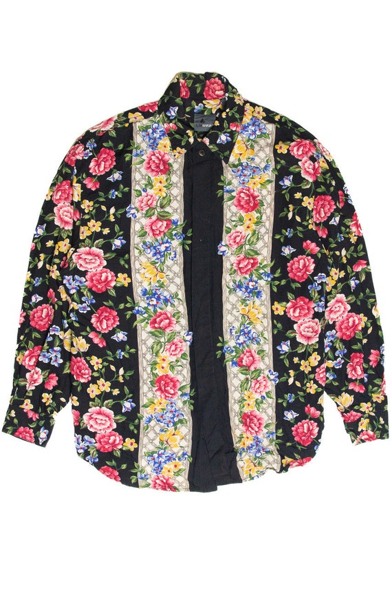 Vintage Liz Wear Floral Button Up Shirt