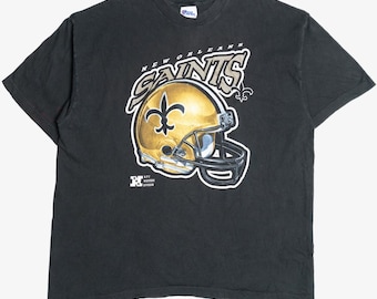 Maglietta vintage da giocatore professionista a punto singolo dei New Orleans Saints (anni '90)