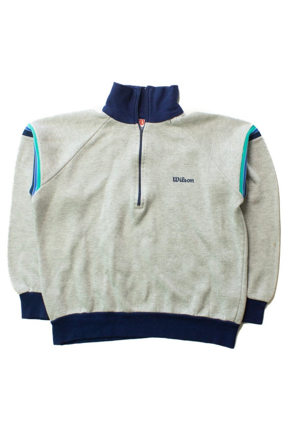 Vintage Wilson Half Zip Pullover Sweatshirt (1990… - image 1