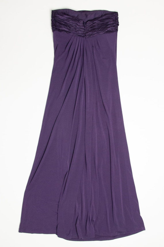 Purple Ruched Strapless Prom Dress (sz. 2)