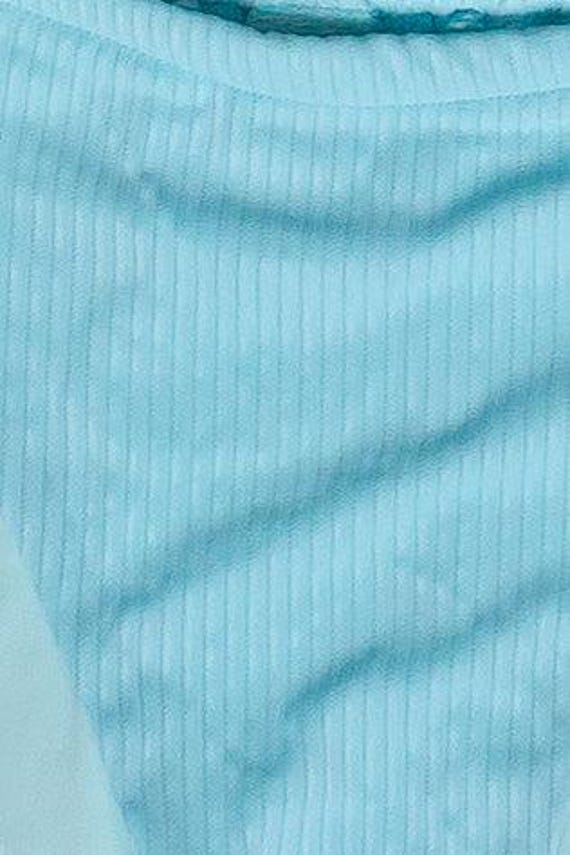 Cyan Ribbed String Bikini Bottom - image 7