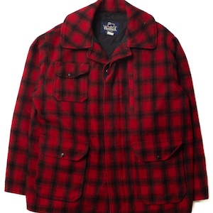 Vintage Red Plaid Woolrich Winter Coat (1980s)