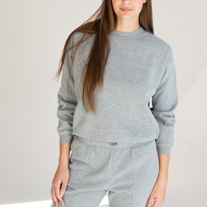Drawstring Crop Sweatshirt