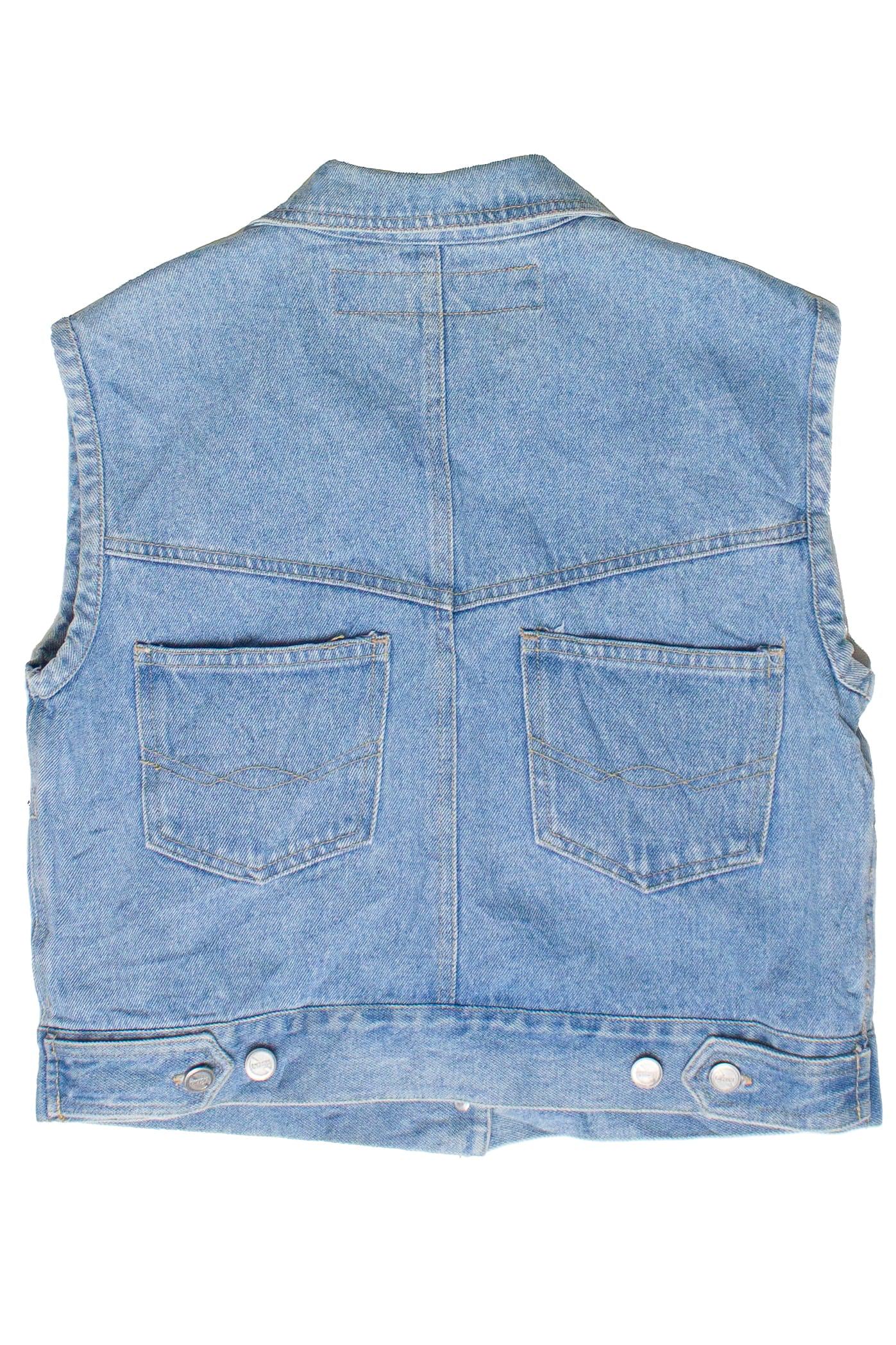 Vintage No Excuses Jeans Denim Vest (1990s) - Etsy
