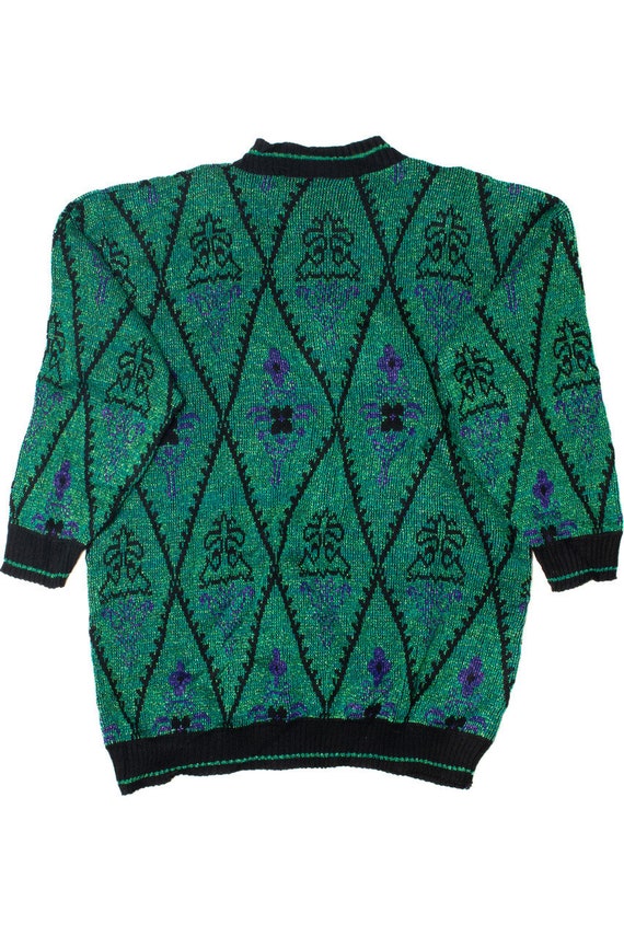 Vintage Shimmery Metallic 80s Sweater - image 2