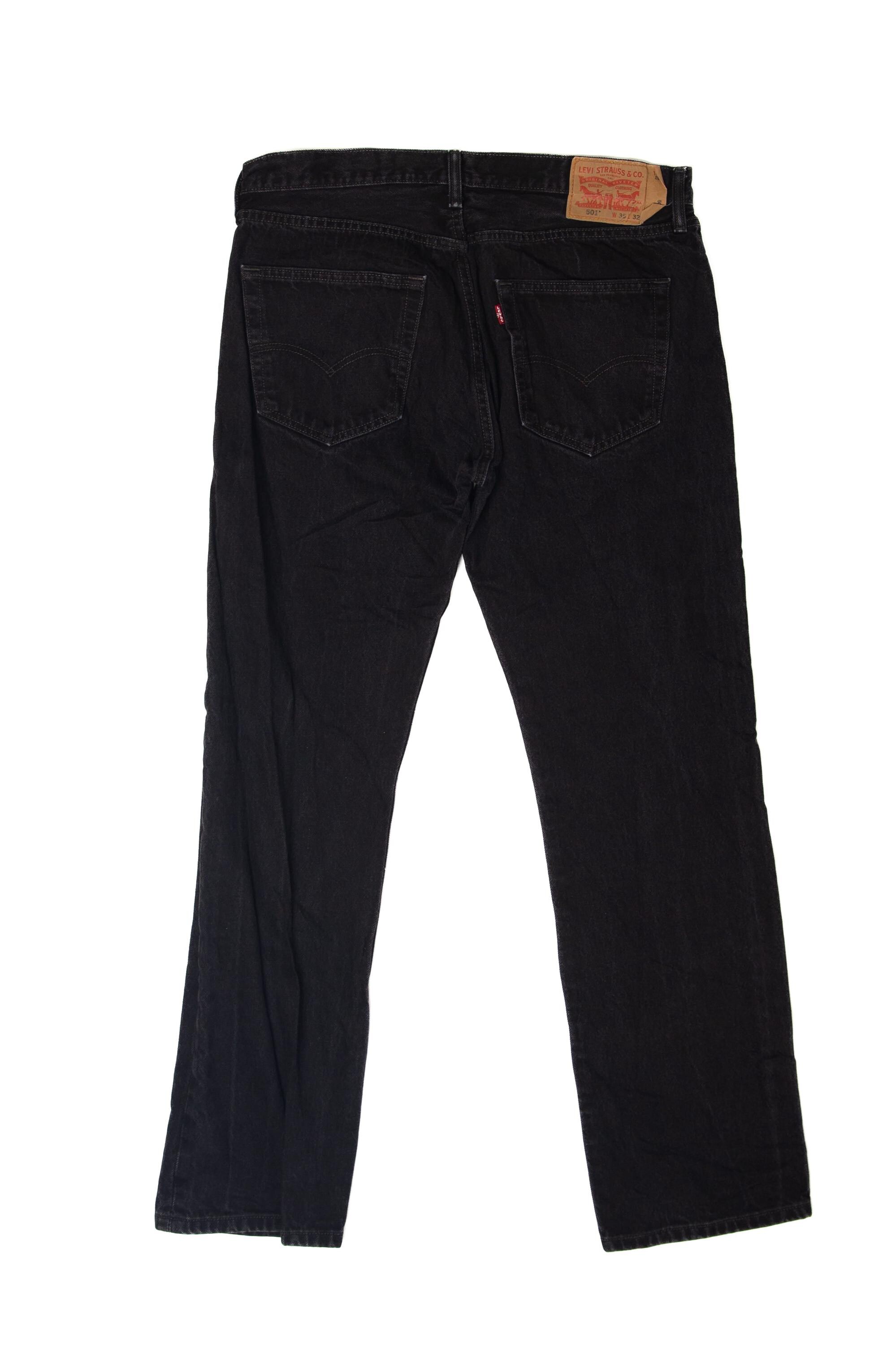 Vintage Levi's Black 501 Denim Jeans (2000s) - Etsy