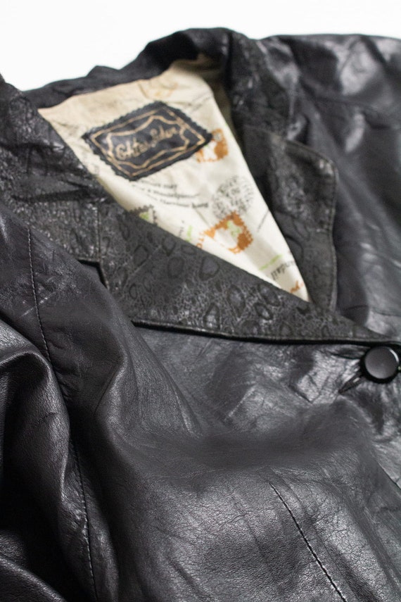 Short Collared Leather Jacket 254 - image 1