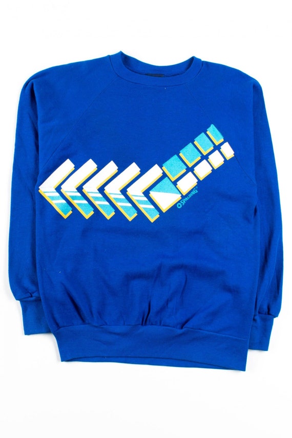 Blue Spalding Chevrons Sweatshirt - image 1