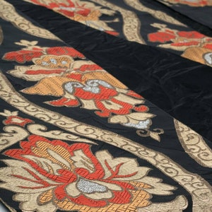Vintage Black & Gold Fukuro Obi 17