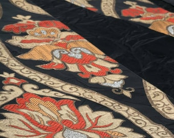 Vintage Black & Gold Fukuro Obi 17