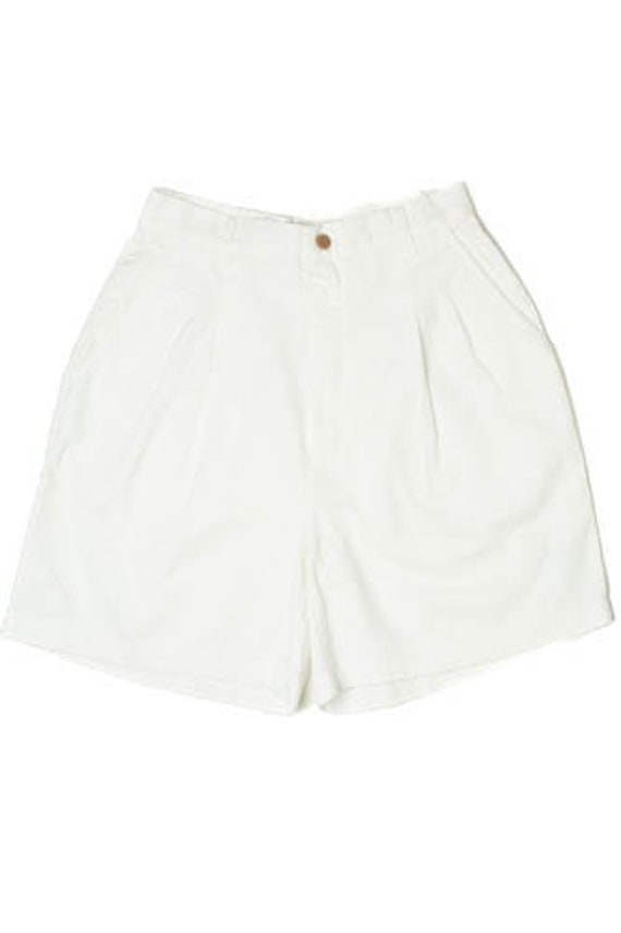 Vintage 1990's White Pleated Shorts (Sz. 8)