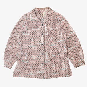 Vintage   Black And Red Patterned Button Up Shirt
