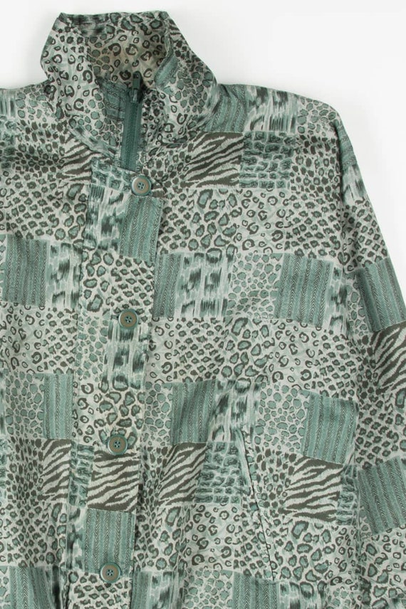 Patchwork Animal Print Silk Jacket 19229 - image 1