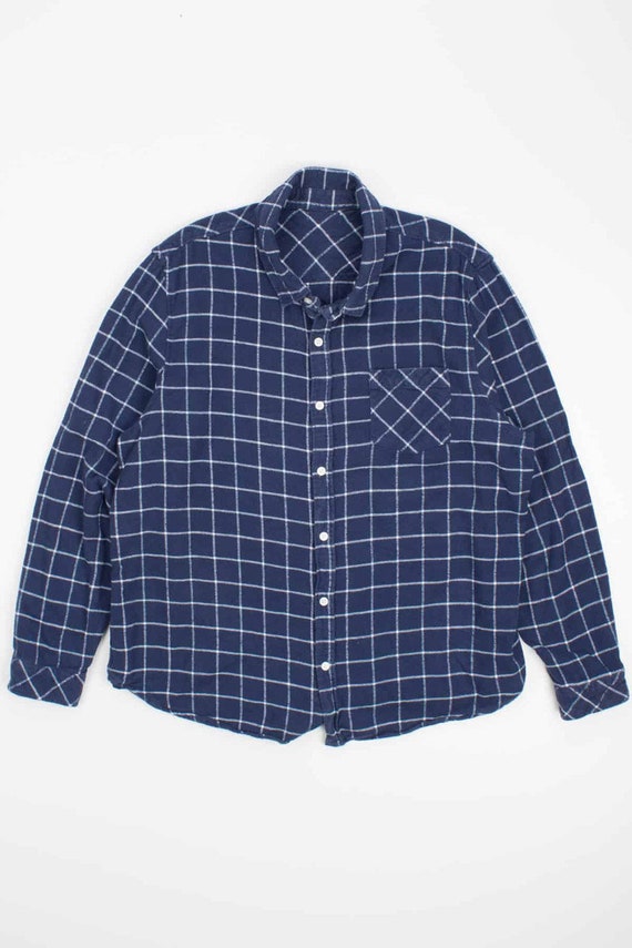 Super Soft Navy Checkerboard Flannel - image 2