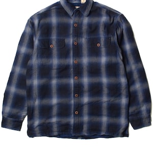 Camisa de franela con forro polar azul oscuro