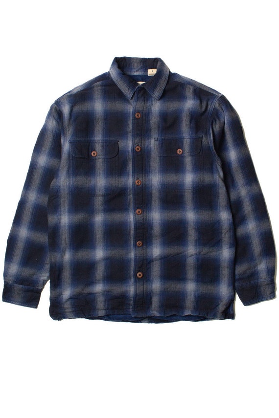 Dark Blue Fleece Lined Flannel Shirt