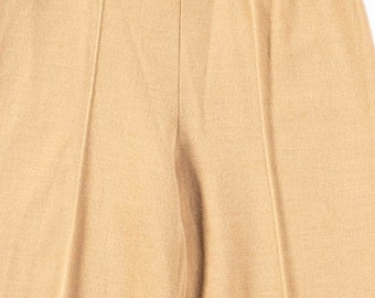 Beige Pleated Pull-On Pants (sz. 8)