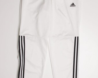80s〜90s adidas white track pants ADIDAS FireBird vintage Track Pants- L- NEW- white & silver