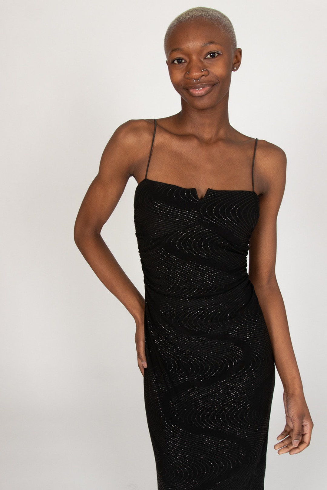 black metallic skater dress Bedazzles After Dark: Outfit Post: Little Black Skater Dress