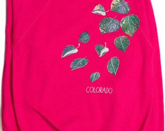 Sweat-shirt rose feuilles du Colorado 9359