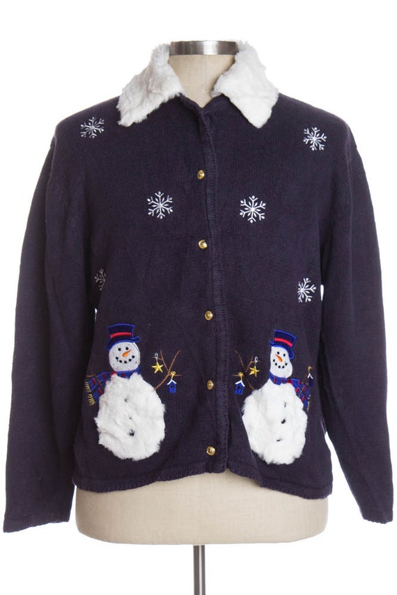 Blue Ugly Christmas Cardigan 36284