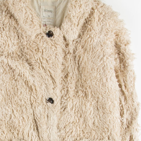 Cream Shag Faux Fur Coat